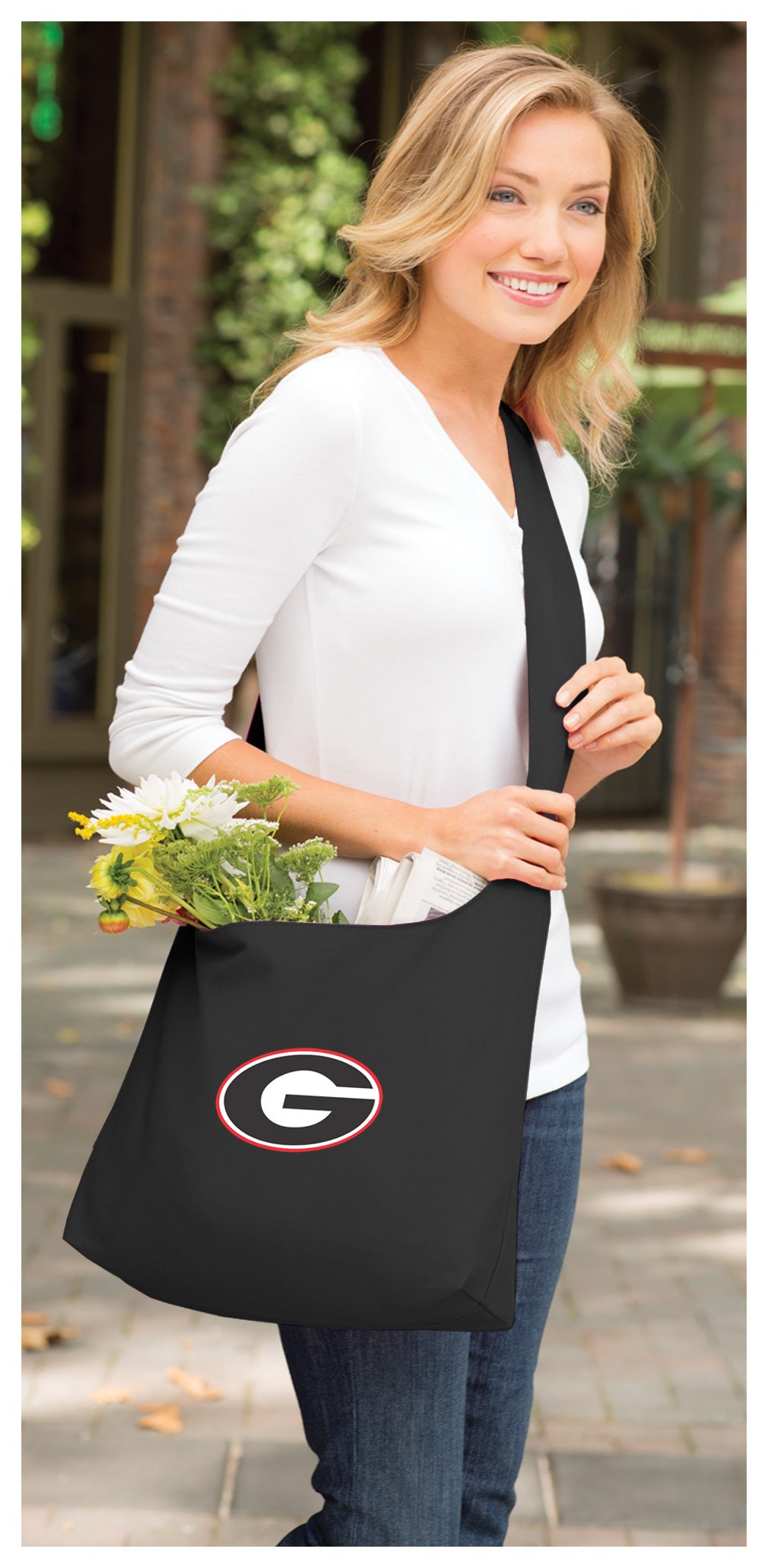 University of Georgia Cross Body Bag UGA Bulldogs Shoulder Tote Bag - Sling Style