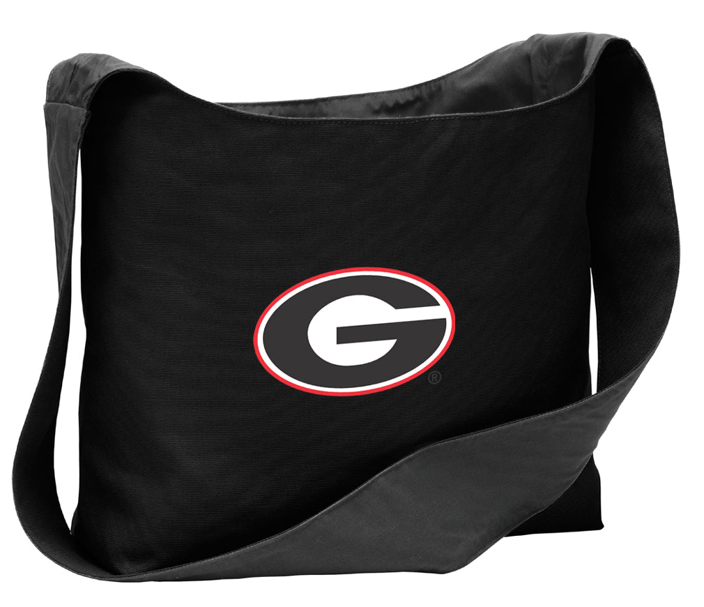 University of Georgia Cross Body Bag UGA Bulldogs Shoulder Tote Bag - Sling Style