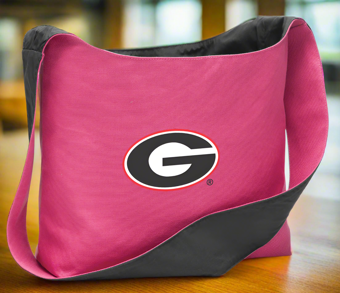 University of Georgia Cross Body Bag UGA Bulldogs Shoulder Tote Bag - Sling Style