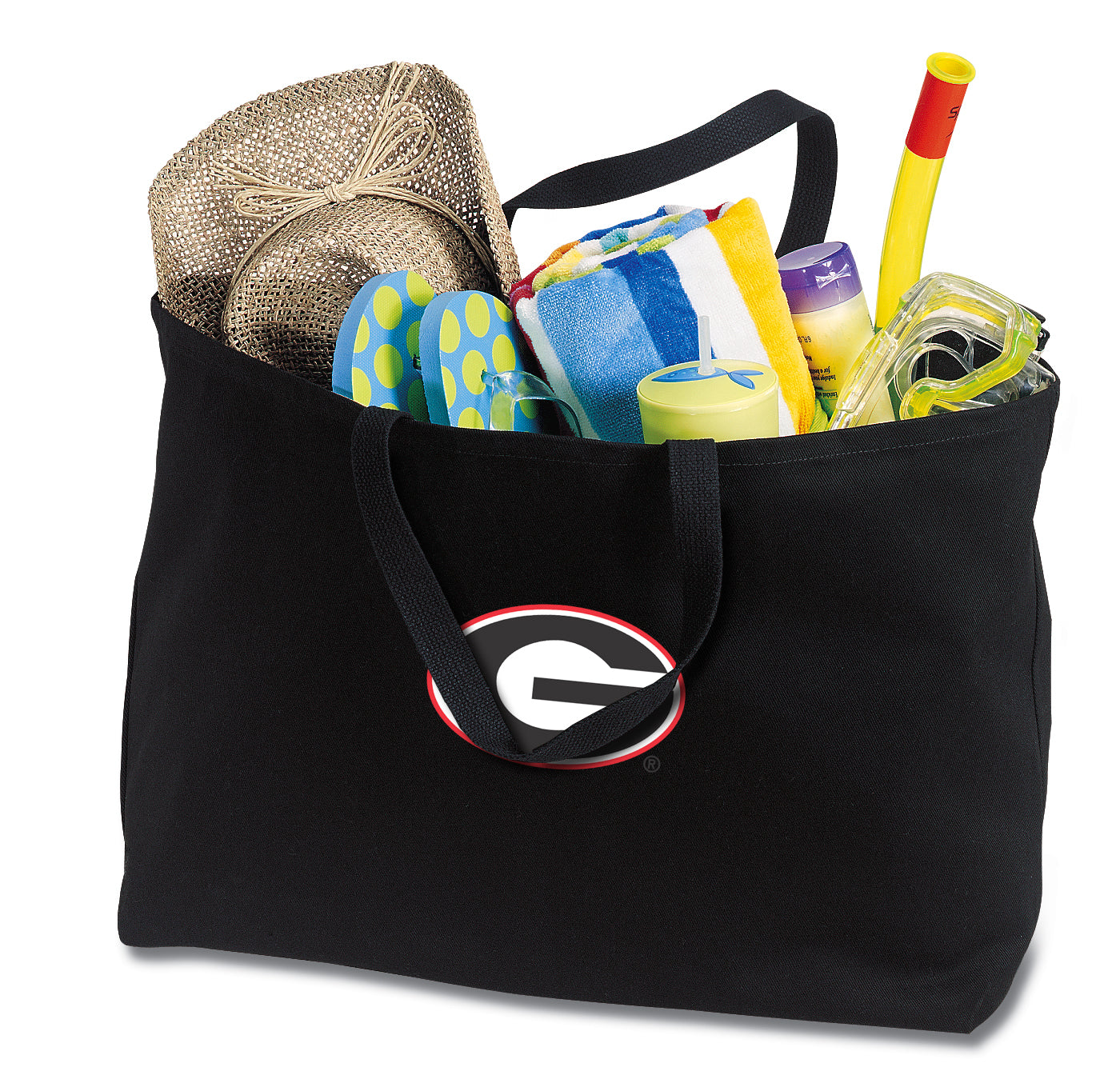 University of Georgia Large Tote Bag UGA Bulldogs Jumbo Tote for Beach Pool or Travel