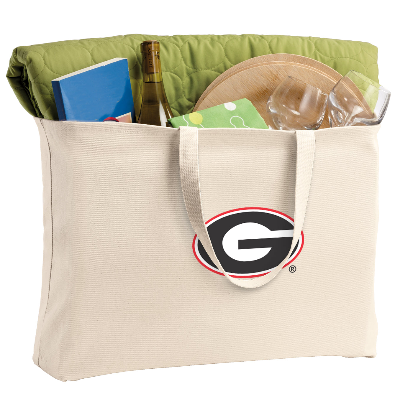 University of Georgia Large Tote Bag UGA Bulldogs Jumbo Tote for Beach Pool or Travel