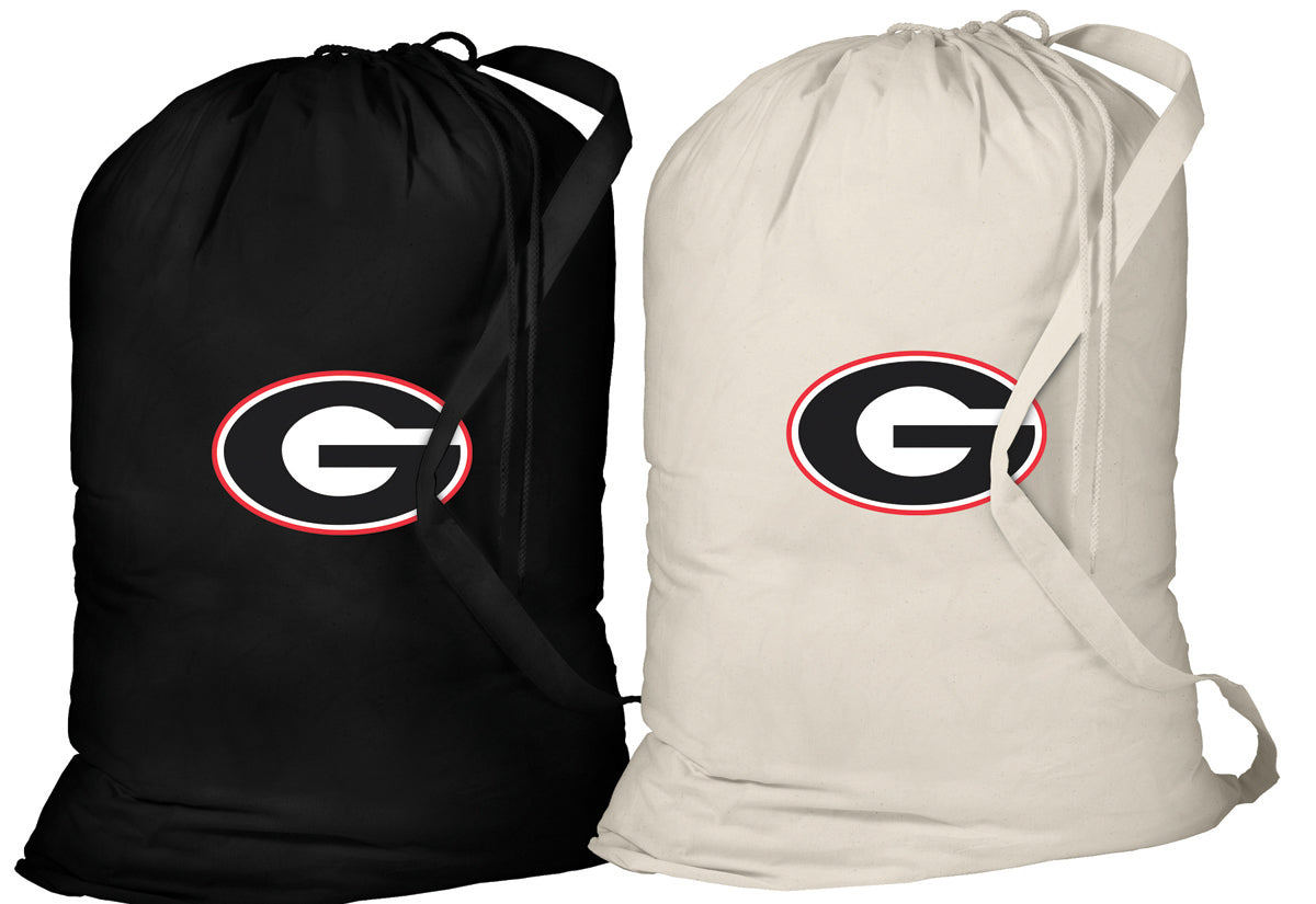 University of Georgia Laundry Bags 2 PC Set UGA Bulldogs Clothes Bags