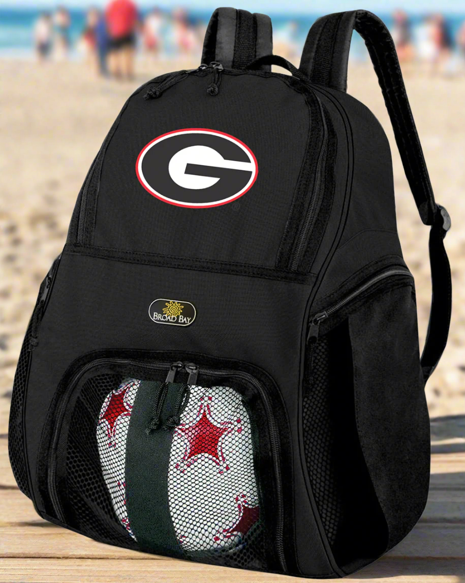 University of Georgia Soccer Ball Backpack or UGA Bulldogs Volleyball Sports Gear Bag