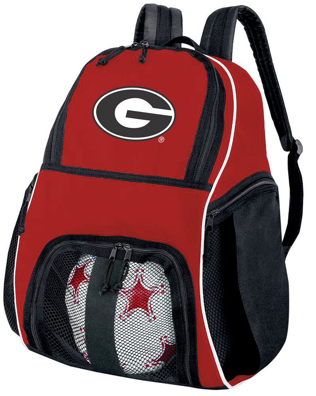 University of Georgia Soccer Ball Backpack or UGA Bulldogs Volleyball Sports Gear Bag