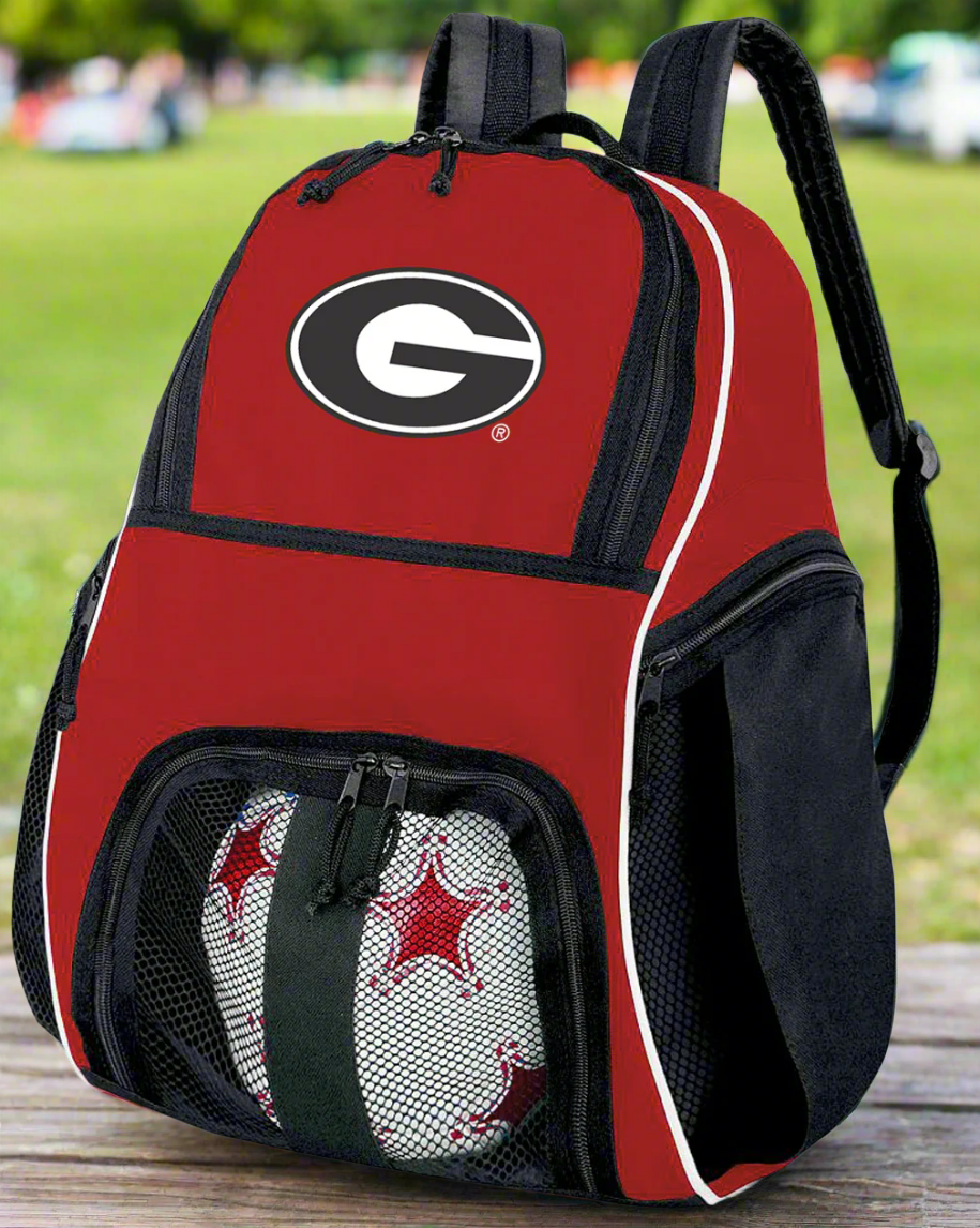 University of Georgia Soccer Ball Backpack or UGA Bulldogs Volleyball Sports Gear Bag