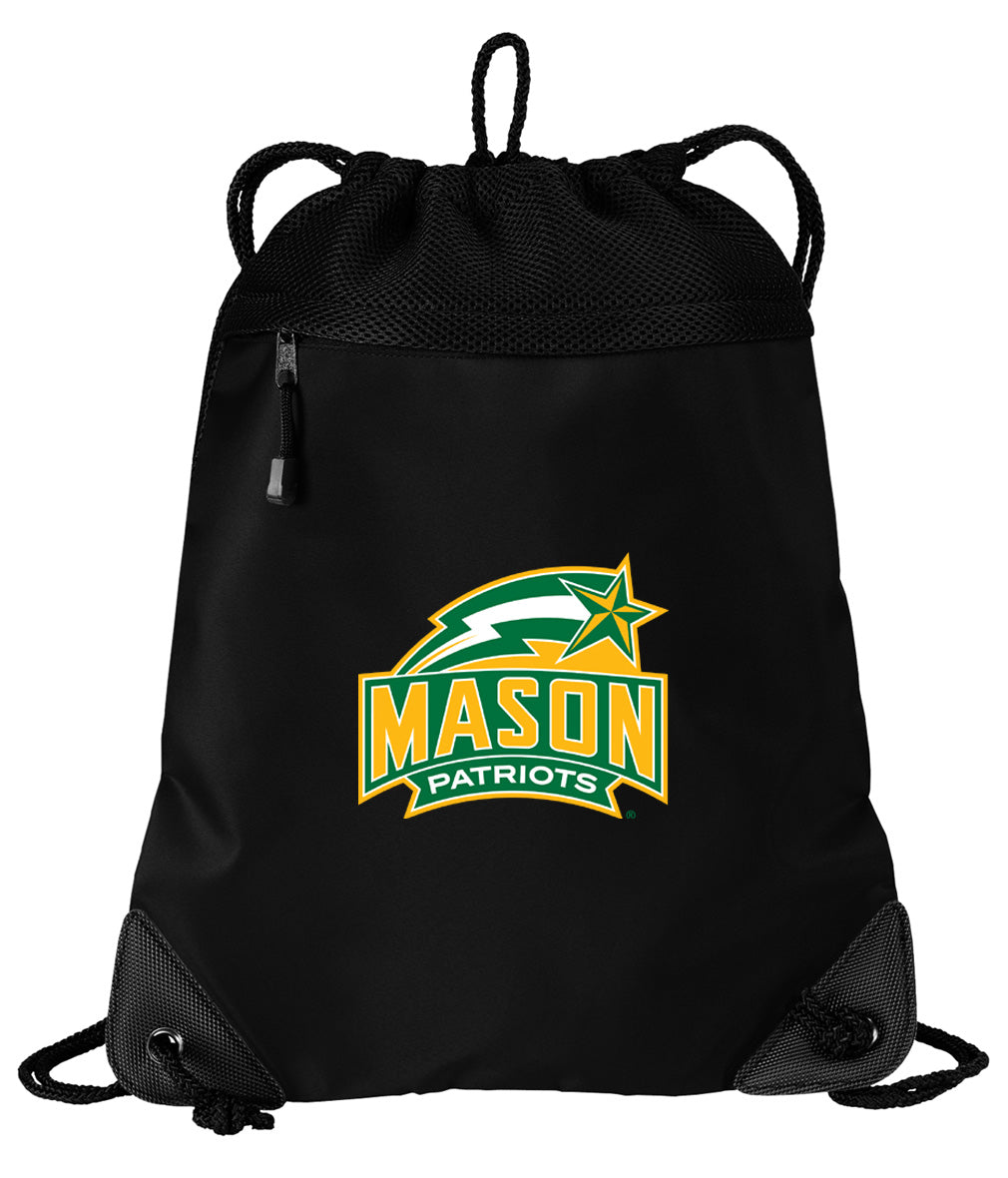 George Mason University Drawstring Backpack GMU Patriots Cinch Pack - Mesh & Microfiber