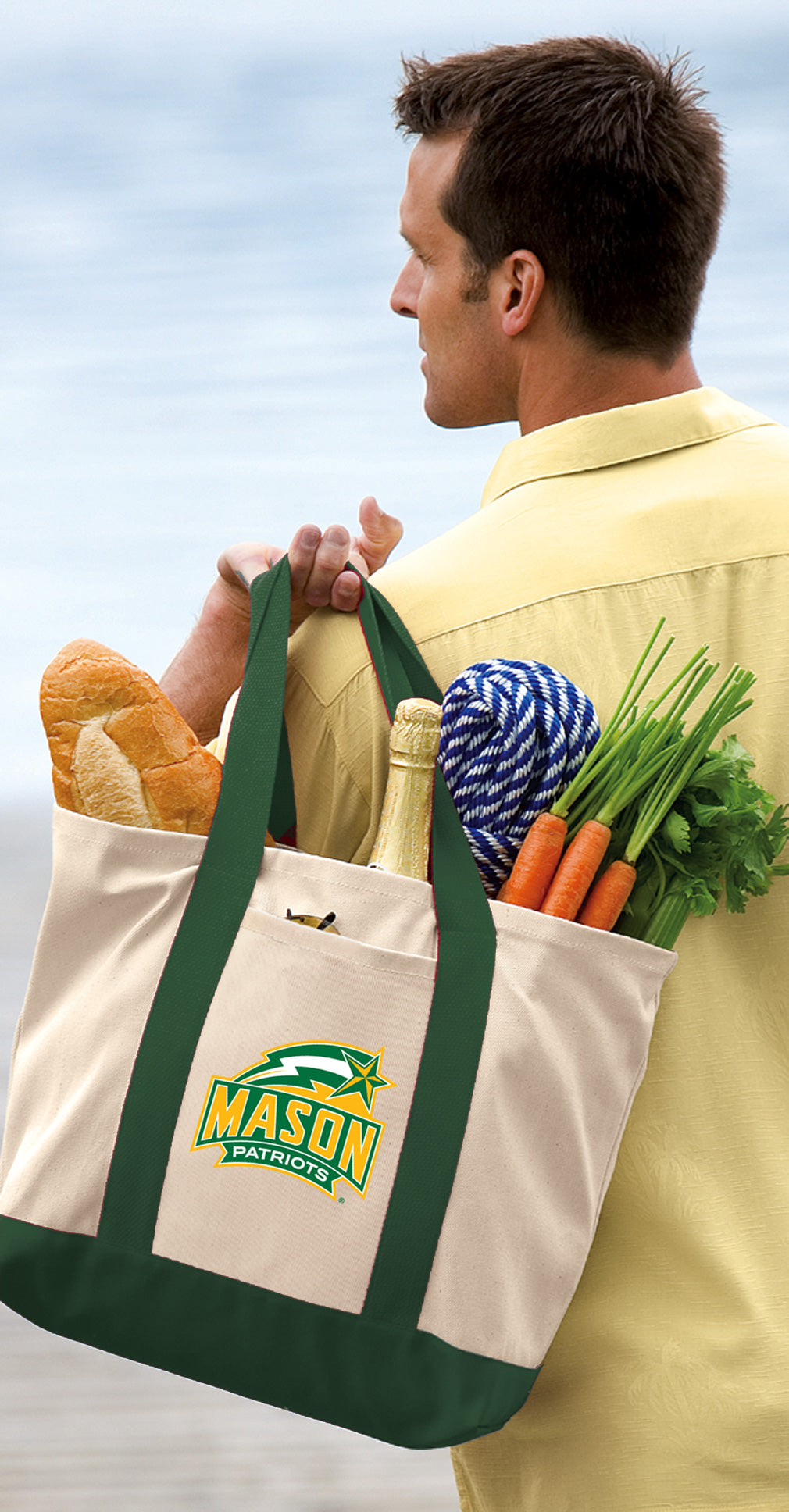 George Mason University Canvas Tote Bag GMU Patriots Classic Tote