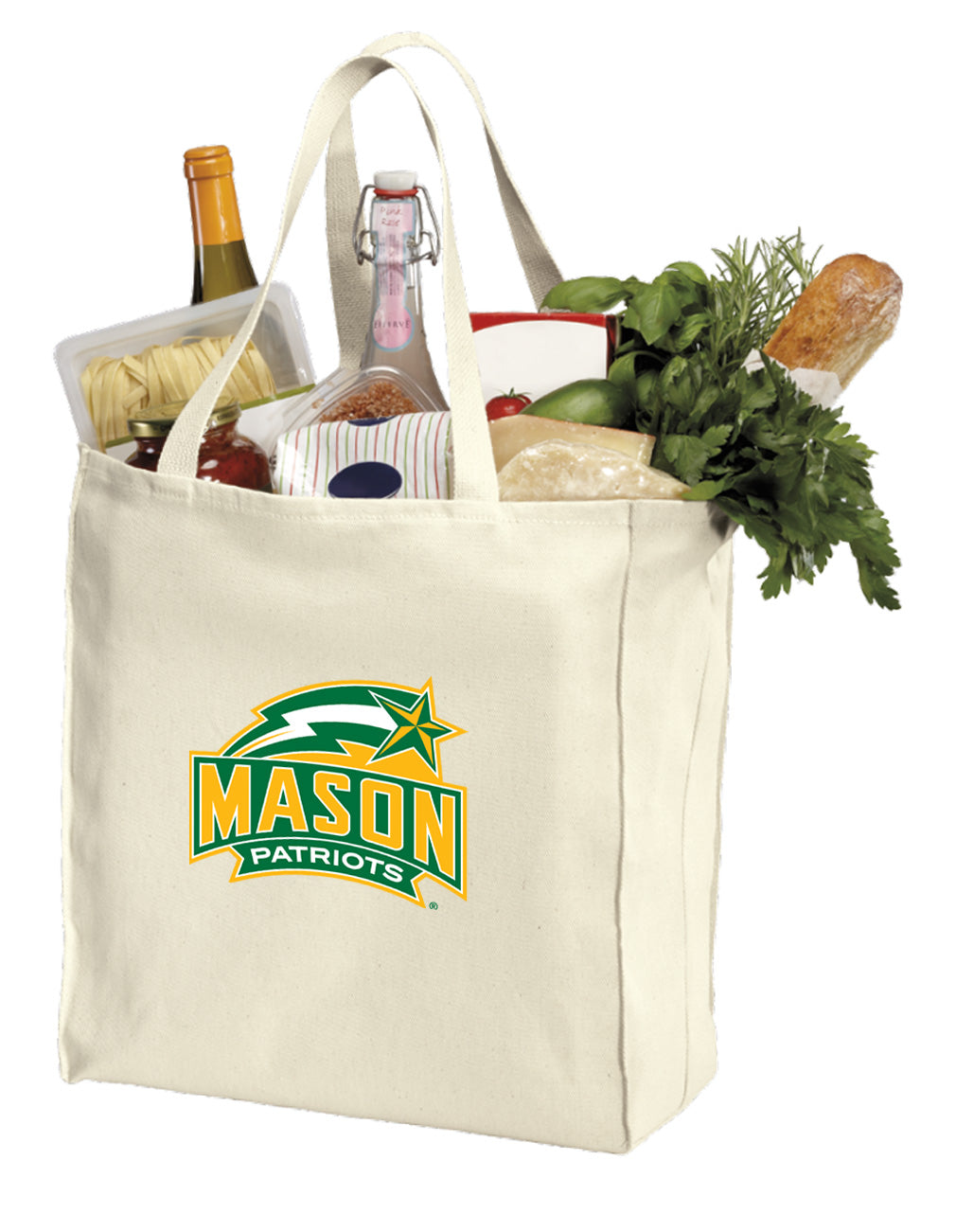 George Mason University Grocery Shopping Bag GMU Patriots Reusable Cotton Bag