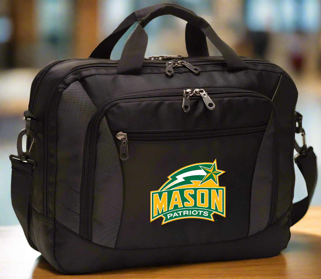 George Mason University Laptop Messenger Bag GMU Patriots Computer Bag Briefcase