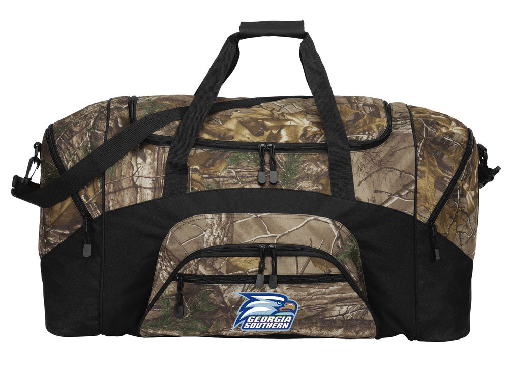 Georgia Southern Camo Large Duffel Bag GS Eagles Suitcase Travel Bag or Sports Gear Bag