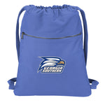 Georgia Southern Canvas Drawstring Backpack GS Eagles Cotton Cinch Pack Bag