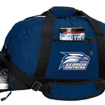 Georgia Southern Duffel Bag GS Eagles Gym or Sports Bag with Shoe Pocket