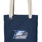 Georgia Southern Tote Bag GS Eagles Deluxe Canvas Shoulder Bag