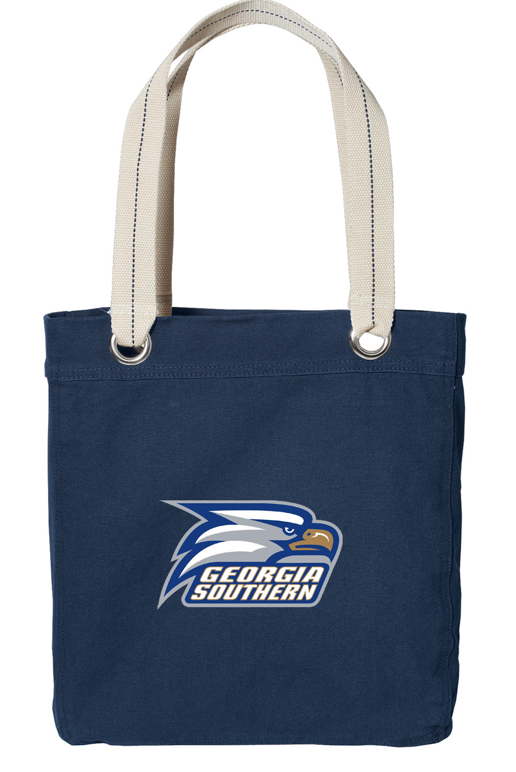 Georgia Southern Tote Bag GS Eagles Deluxe Canvas Shoulder Bag