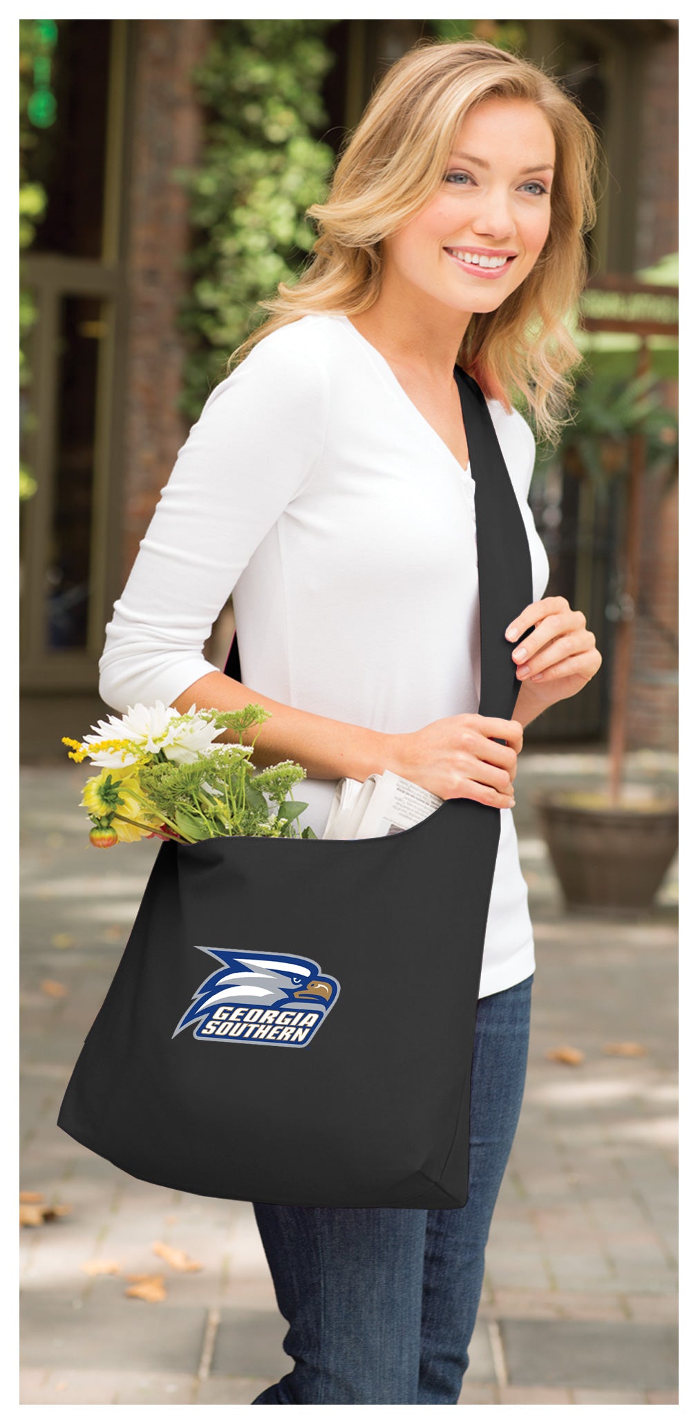 Georgia Southern Cross Body Bag GS Eagles Shoulder Tote Bag - Sling Style