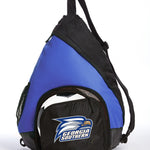 Georgia Southern Sling Backpack GS Eagles Bag with Soccer Ball or Volleyball Bag Sports Gear Compartment Practice Bag