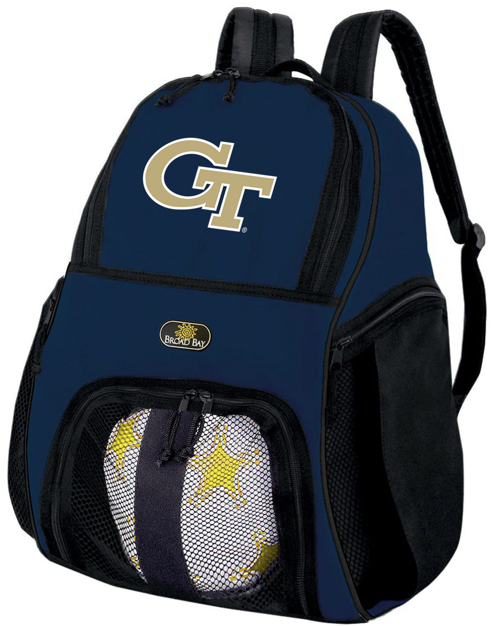 Georgia Tech Soccer Ball Backpack or Georgia Tech Logo Volleyball Sports Gear Bag