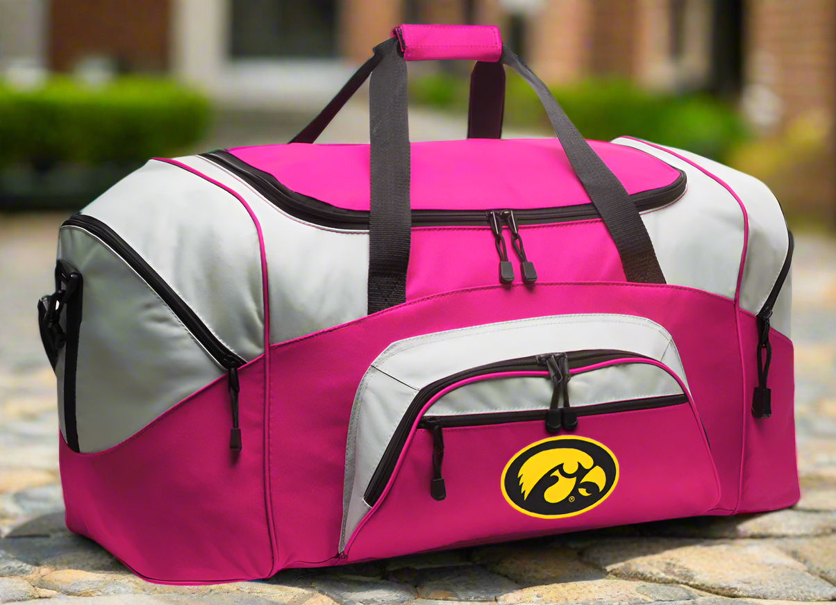 University of Iowa Large Duffel Bag Iowa Hawkeyes Suitcase Luggage Bag