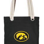 University of Iowa Tote Bag Iowa Hawkeyes Deluxe Canvas Shoulder Bag