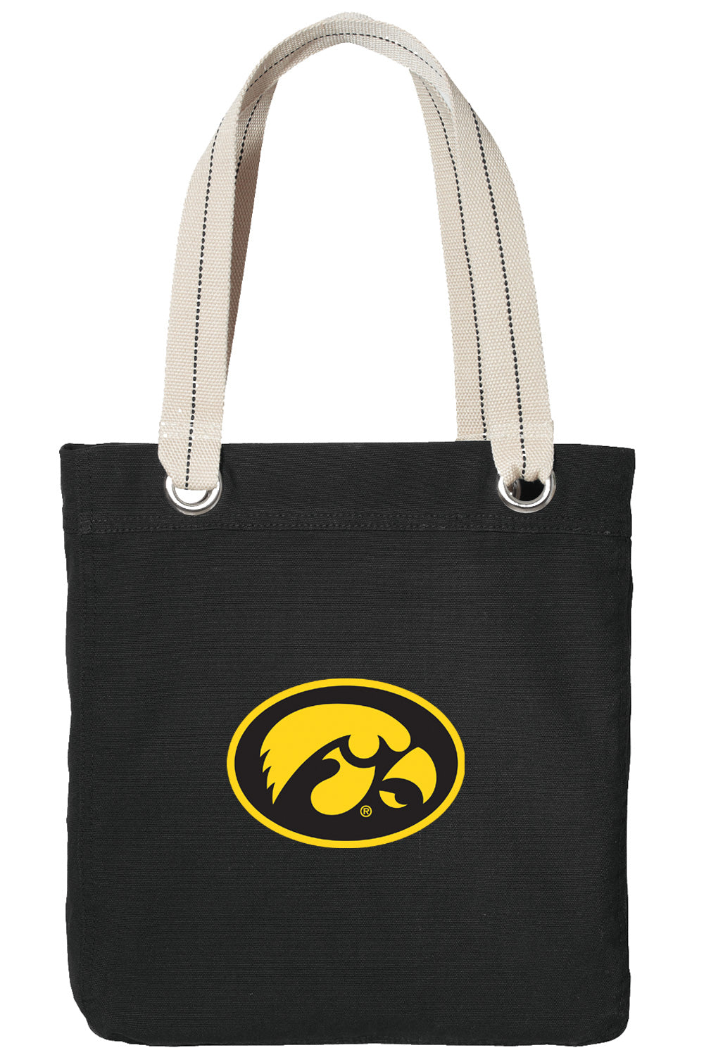 University of Iowa Tote Bag Iowa Hawkeyes Deluxe Canvas Shoulder Bag