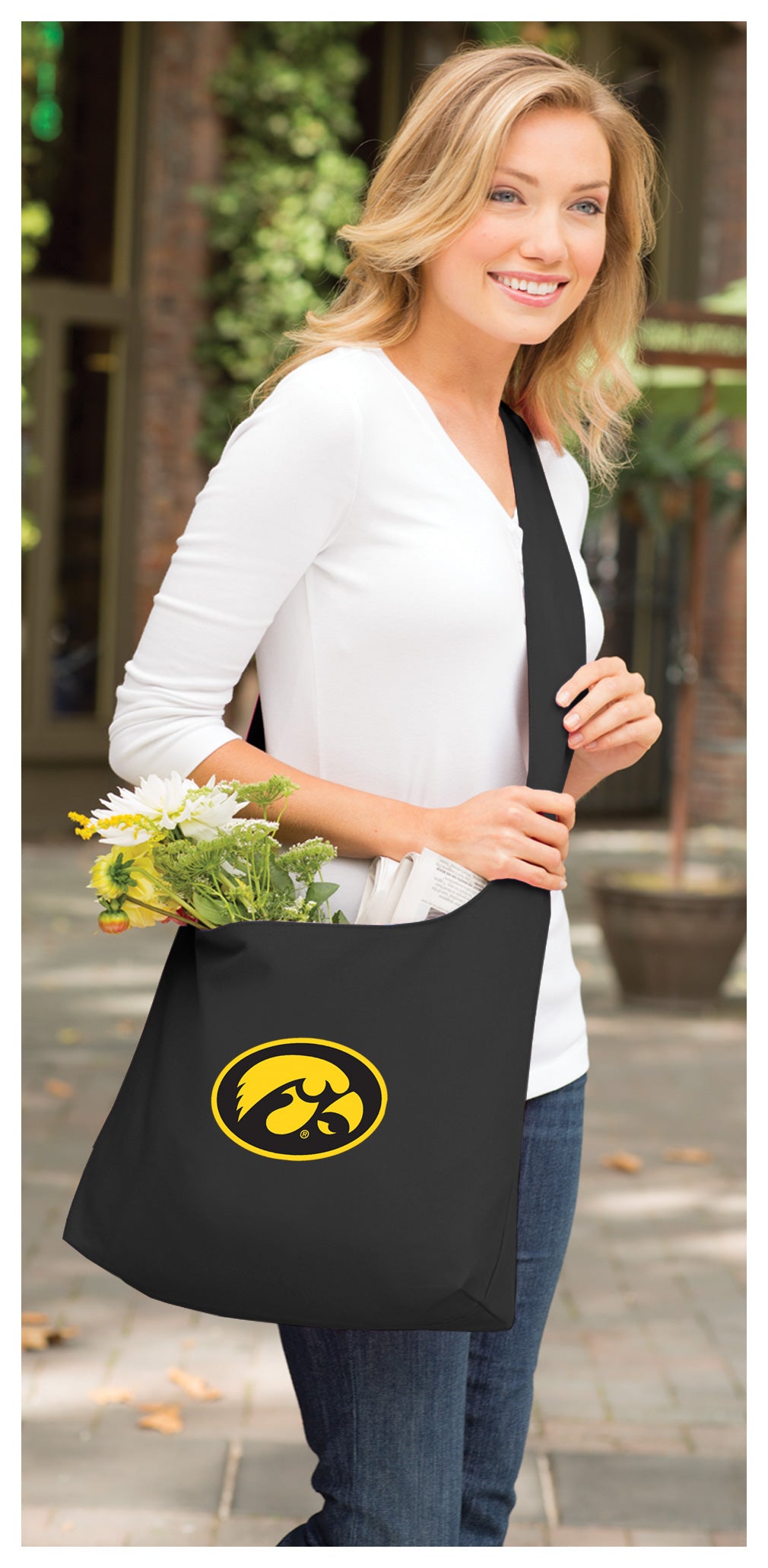 University of Iowa Cross Body Bag Iowa Hawkeyes Shoulder Tote Bag - Sling Style