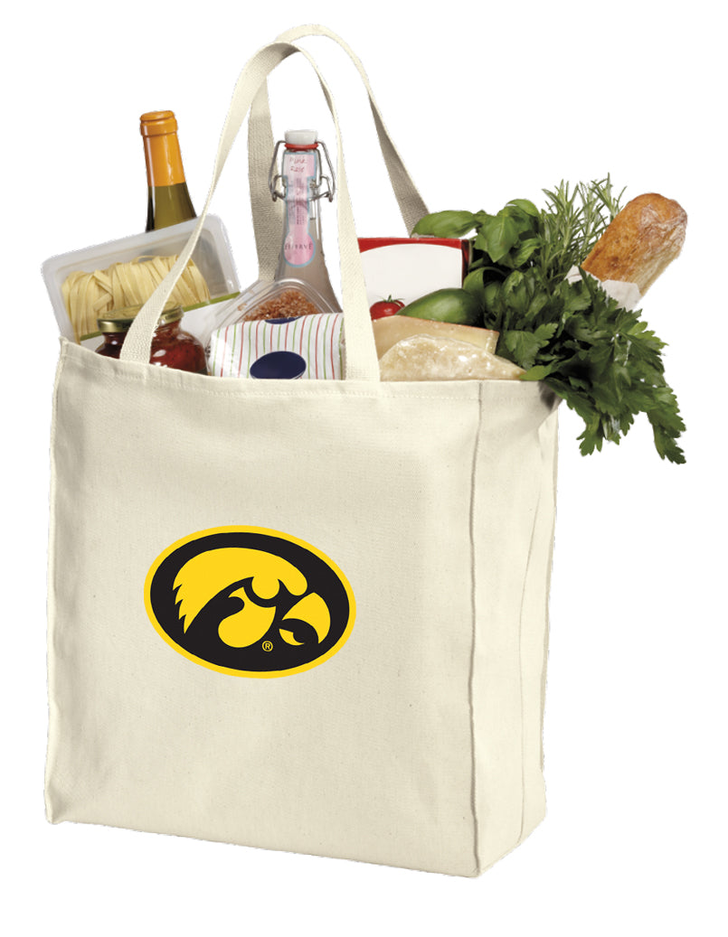 University of Iowa Grocery Shopping Bag Iowa Hawkeyes Reusable Cotton Bag