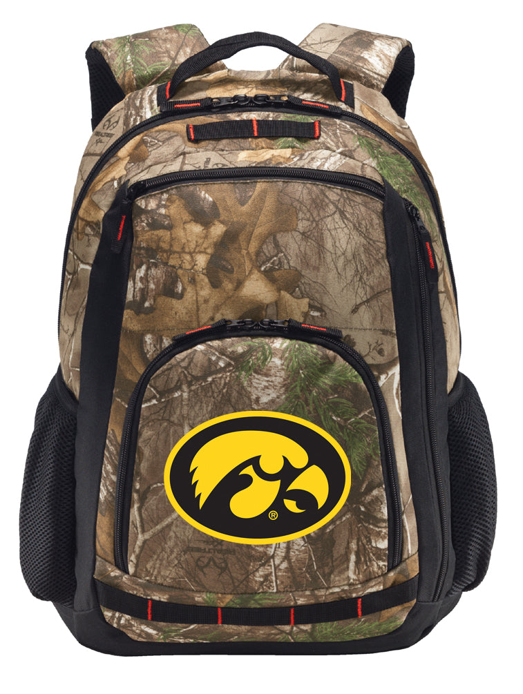 University of Iowa Camo Backpack Iowa Hawkeyes Laptop Computer Backpack