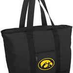 University of Iowa Tote Bag Iowa Hawkeyes Large Zippered Tote