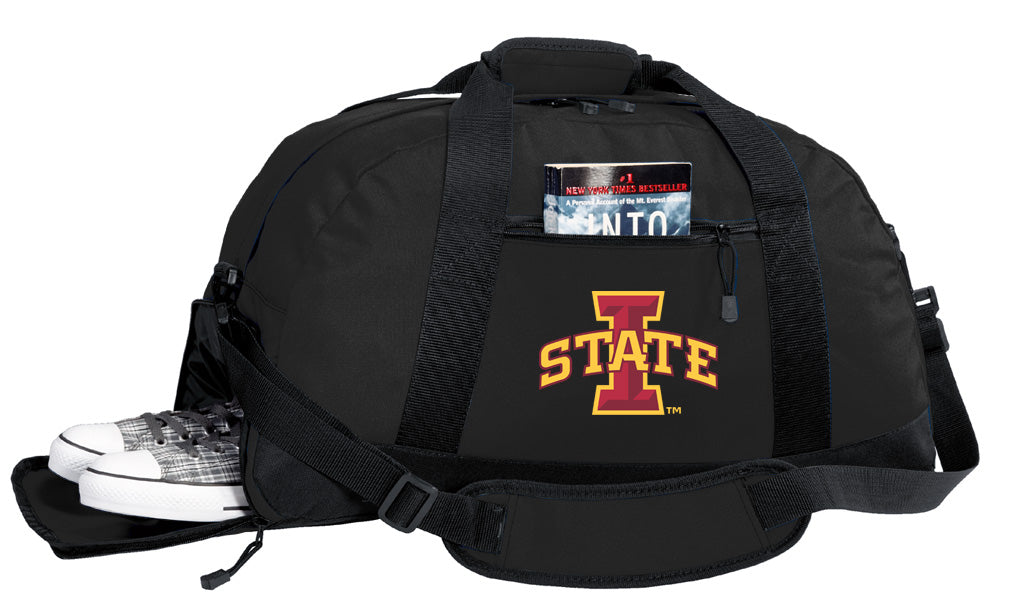 Iowa State Duffel Bag Iowa State University Gym or Sports Bag with Shoe Pocket