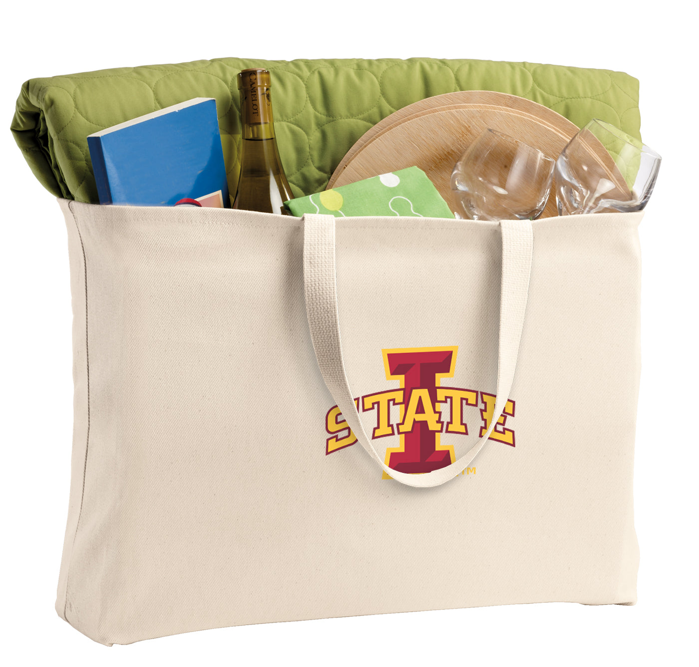 Iowa State Large Tote Bag Iowa State University Jumbo Tote for Beach Pool or Travel