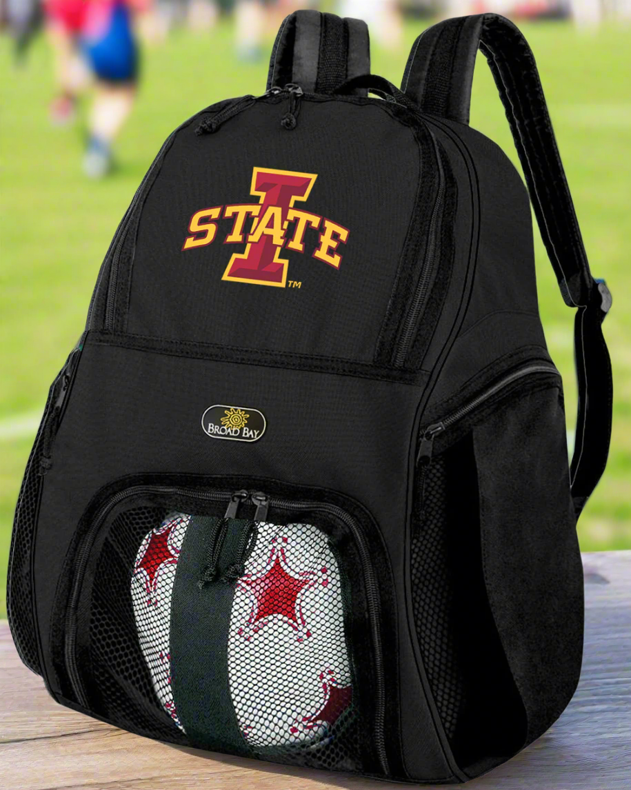 Iowa State Soccer Ball Backpack or Iowa State University Volleyball Sports Gear Bag