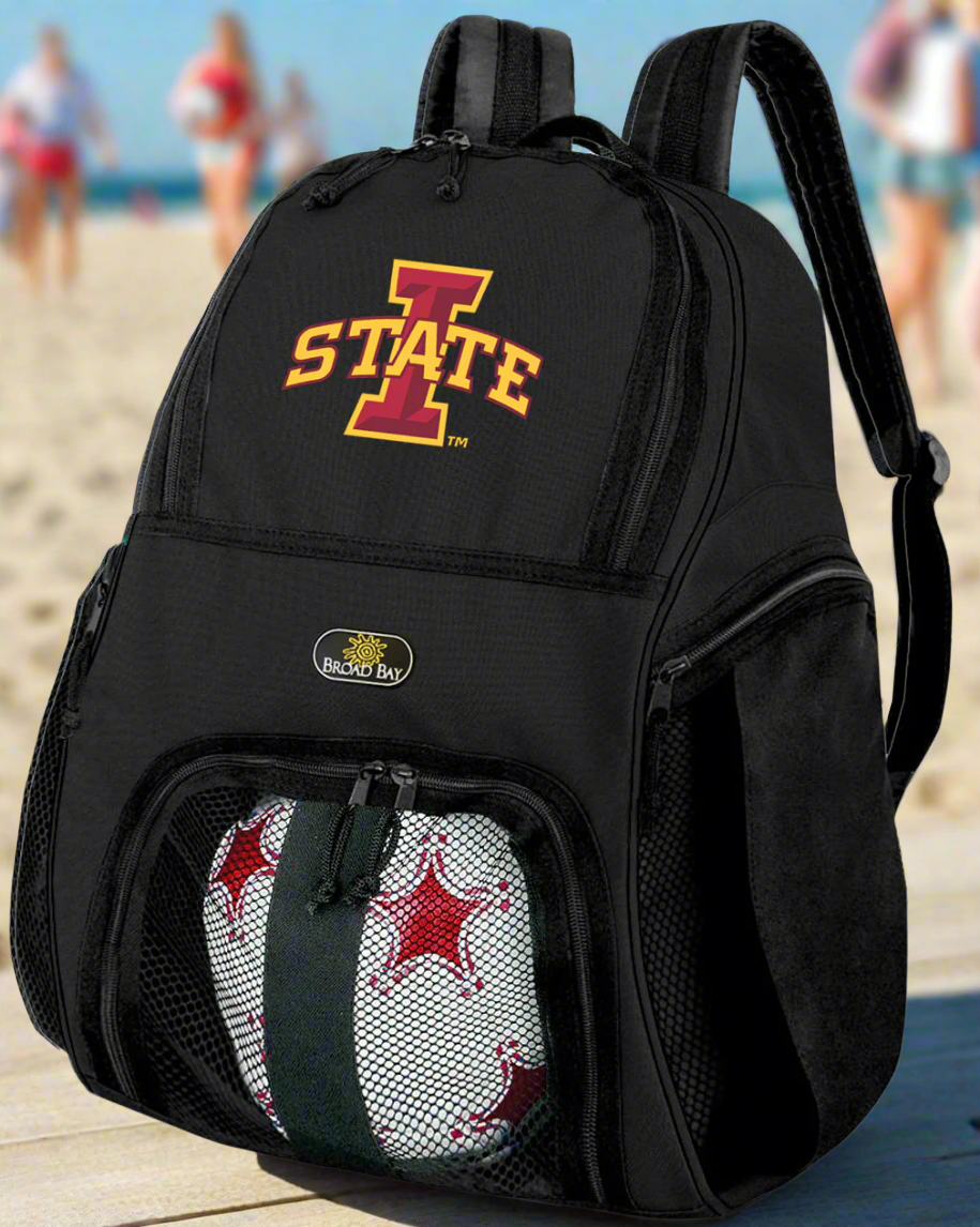 Iowa State Soccer Ball Backpack or Iowa State University Volleyball Sports Gear Bag