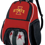 Iowa State Soccer Ball Backpack or Iowa State University Volleyball Sports Gear Bag