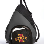 Iowa State Sling Backpack Iowa State University Bag with Soccer Ball or Volleyball Bag Sports Gear Compartment Practice Bag