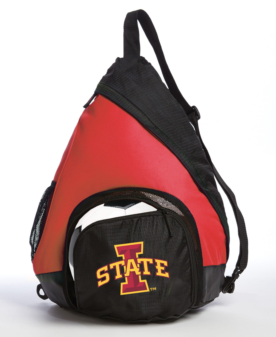 Iowa State Sling Backpack Iowa State University Bag with Soccer Ball or Volleyball Bag Sports Gear Compartment Practice Bag