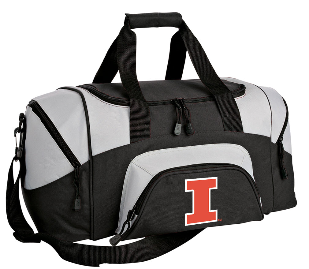 University of Illinois Small Duffel Bag Illini Carryon Suitcase or Gym Bag