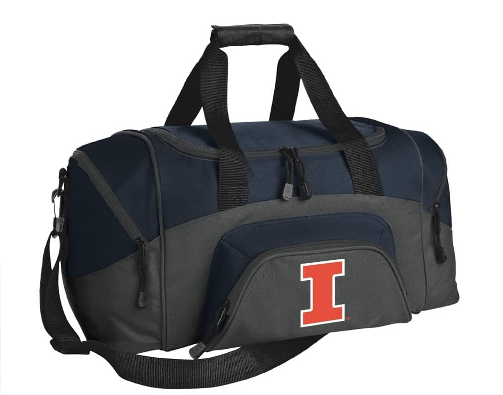 University of Illinois Small Duffel Bag Illini Carryon Suitcase or Gym Bag