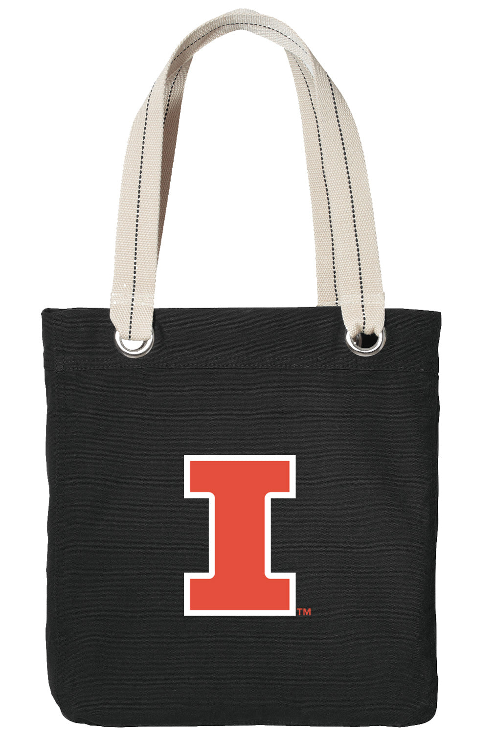 University of Illinois Tote Bag Illini Deluxe Canvas Shoulder Bag