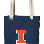 University of Illinois Tote Bag Illini Deluxe Canvas Shoulder Bag