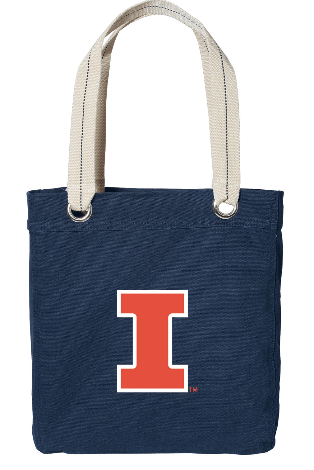 University of Illinois Tote Bag Illini Deluxe Canvas Shoulder Bag