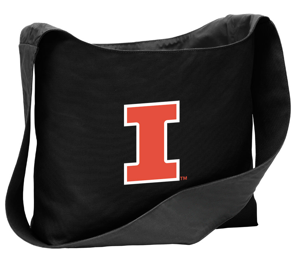 University of Illinois Cross Body Bag Illini Shoulder Tote Bag - Sling Style