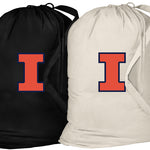 University of Illinois Laundry Bags 2 PC Set Illini Clothes Bags