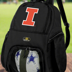 University of Illinois Soccer Ball Backpack or Illini Volleyball Sports Gear Bag