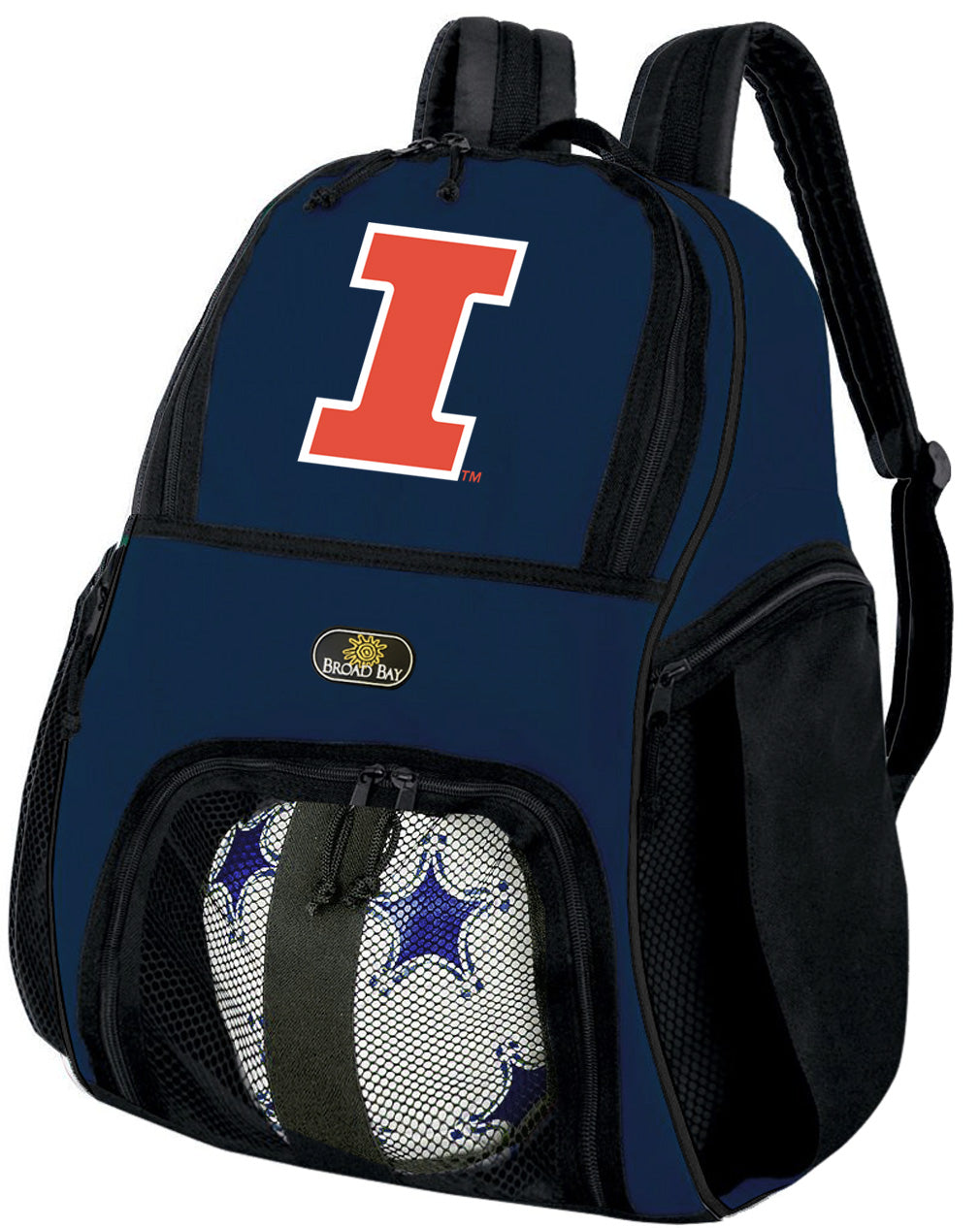 University of Illinois Soccer Ball Backpack or Illini Volleyball Sports Gear Bag