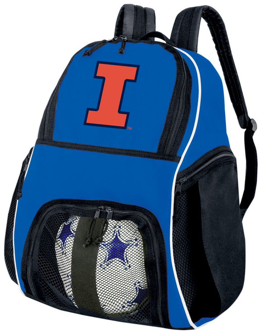 University of Illinois Soccer Ball Backpack or Illini Volleyball Sports Gear Bag