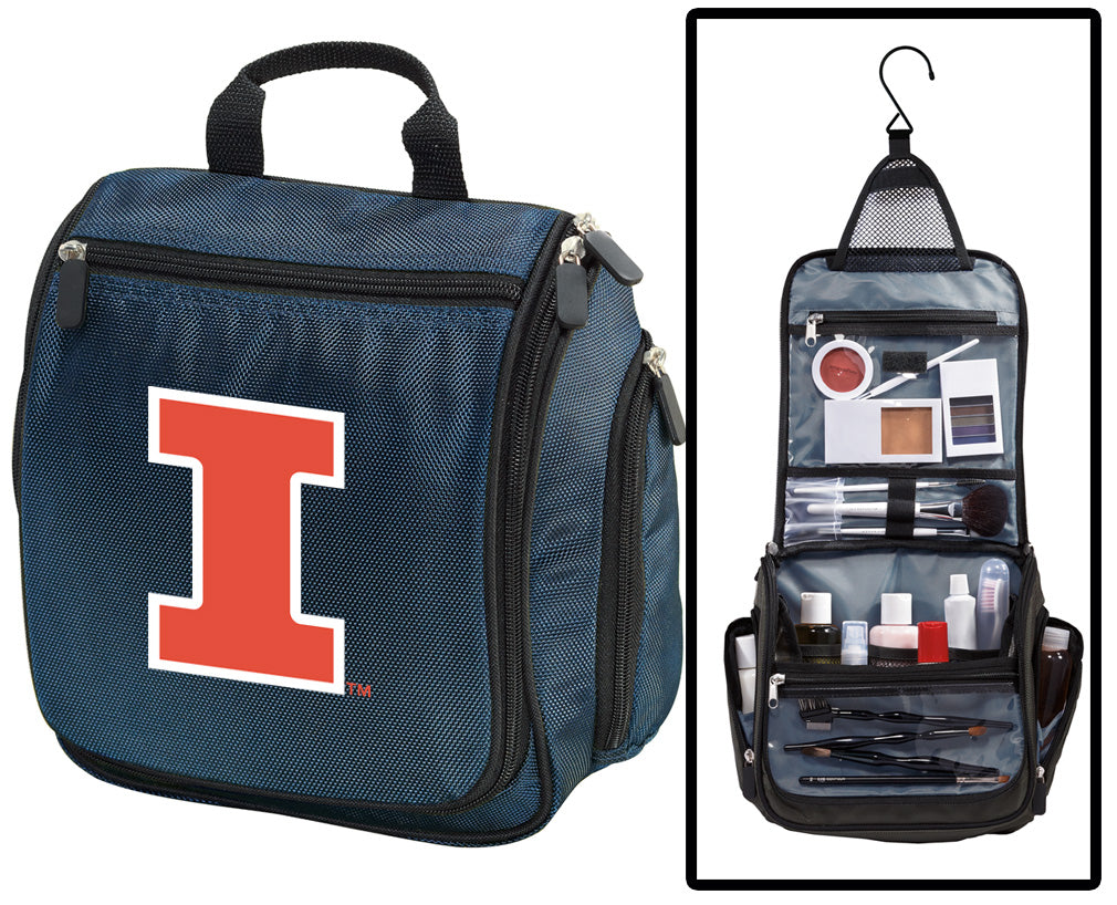 University of Illinois Toiletry Bag or Mens Illini Travel Shaving Kit