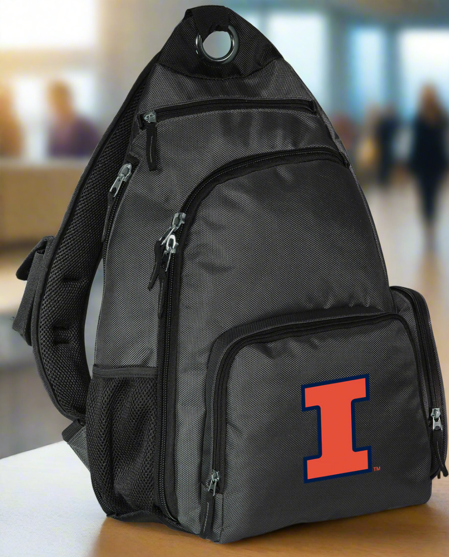 University of Illinois Sling Backpack Illini Crossbody Bag