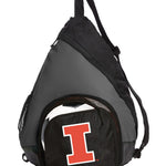 University of Illinois Sling Backpack Illini Bag with Soccer Ball or Volleyball Bag Sports Gear Compartment Practice Bag