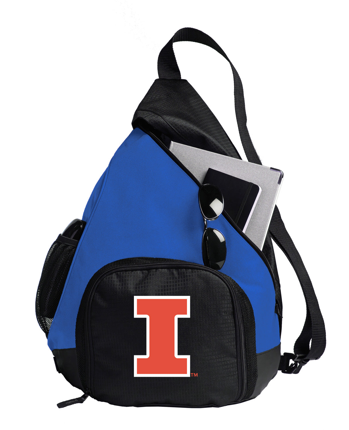 University of Illinois Sling Backpack Illini Bag with Soccer Ball or Volleyball Bag Sports Gear Compartment Practice Bag