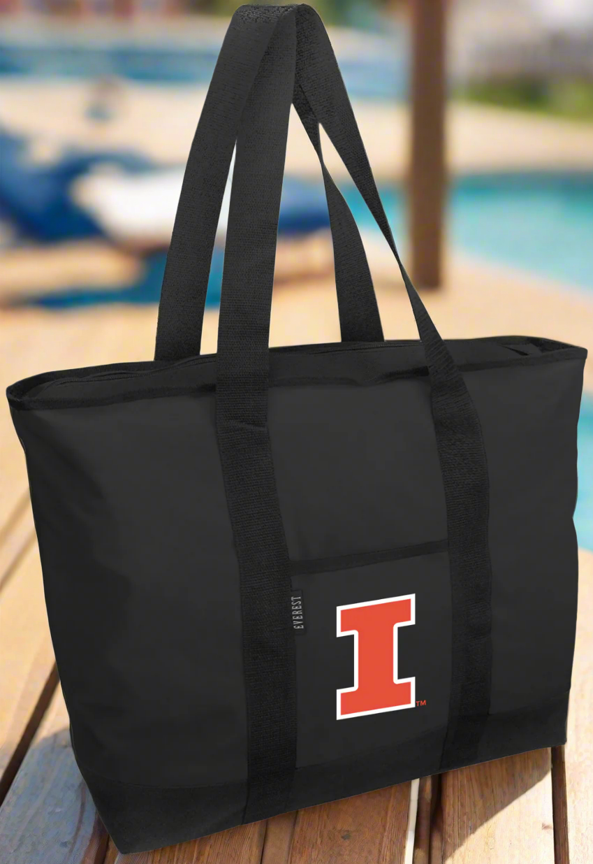 University of Illinois Tote Bag Illini Large Zippered Tote